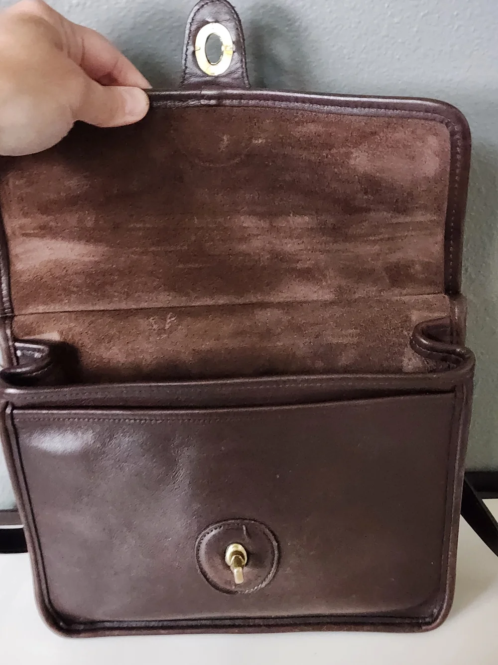 Vintage Coach Willis 9927 Brown Glove Tanned Leather Crossbody Briefcase USA